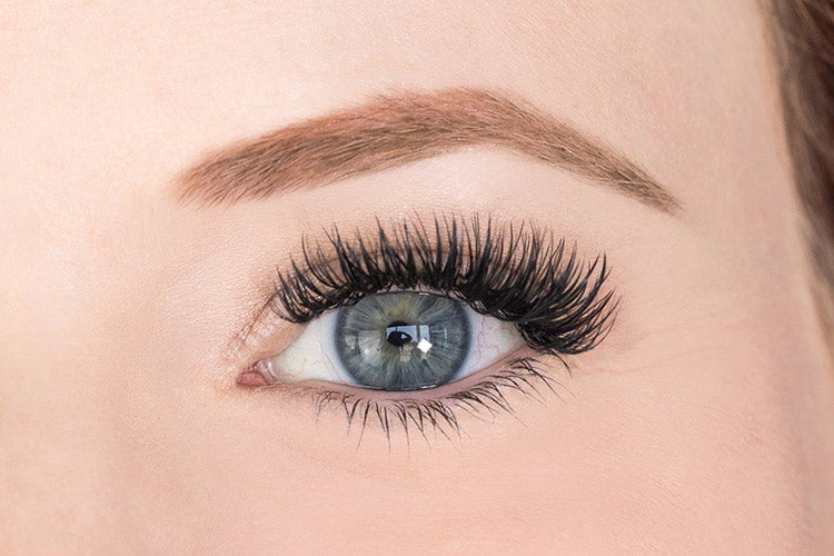 Volume eyelash extensions after