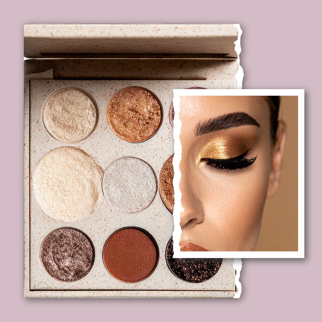 eye makeup pallet and lashes